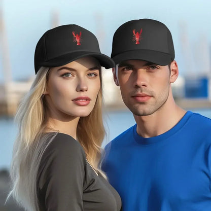 Watercolor Red Lobster Mesh Snapback Baseball Cap