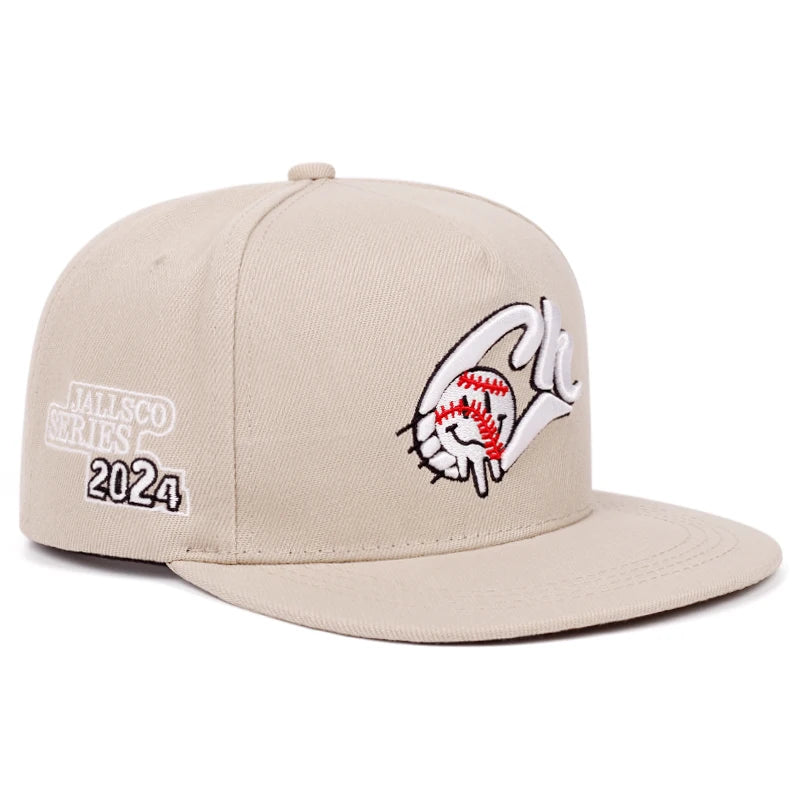 CH Tennis Embroidery Flat Brim Hip Hop Cap