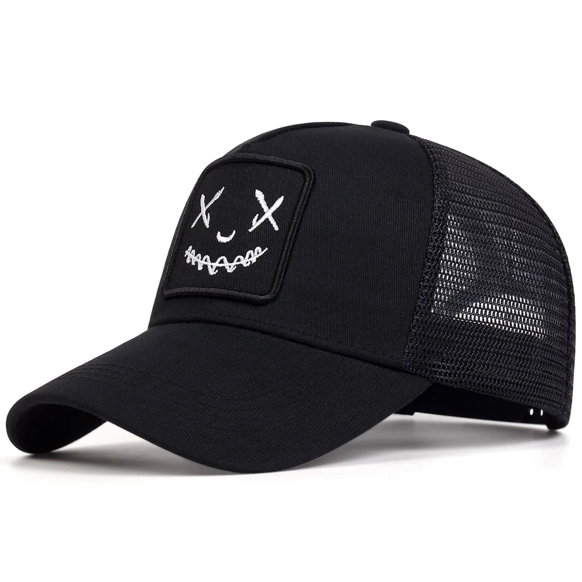 Unisex Smiling Face Embroidery Adjustable Baseball Cap