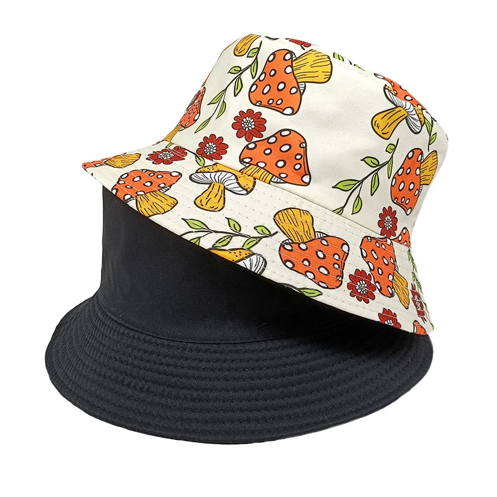 Cartoon Mushroom Printing Bucket Hat