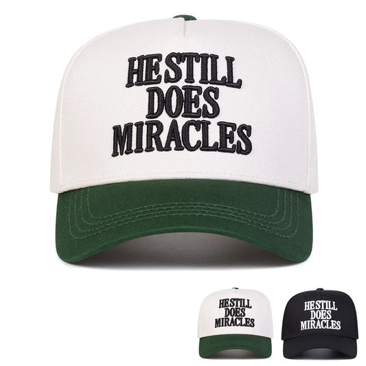 Unisex HESTILL DOES MIRACLES Embroidery Baseball Caps