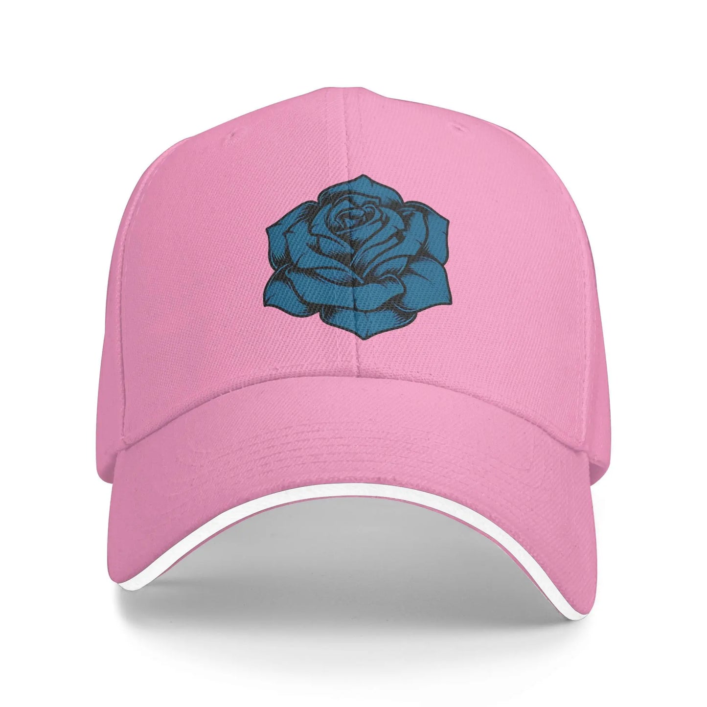 Ado Blue Rose Casual Trucker Baseball Cap