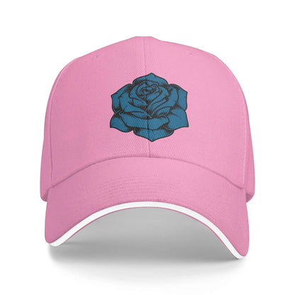 Ado Blue Rose Casual Trucker Baseball Cap