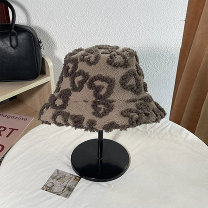 Lambskin Love Jacquard Warm Bucket Hat