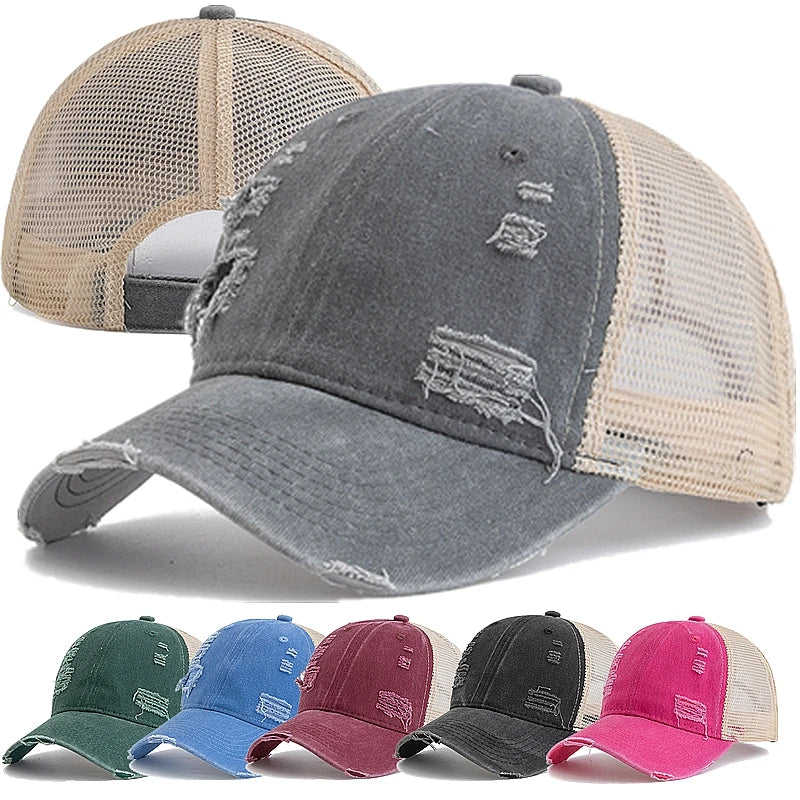 Unisex Washed Cotton Trucker Cap