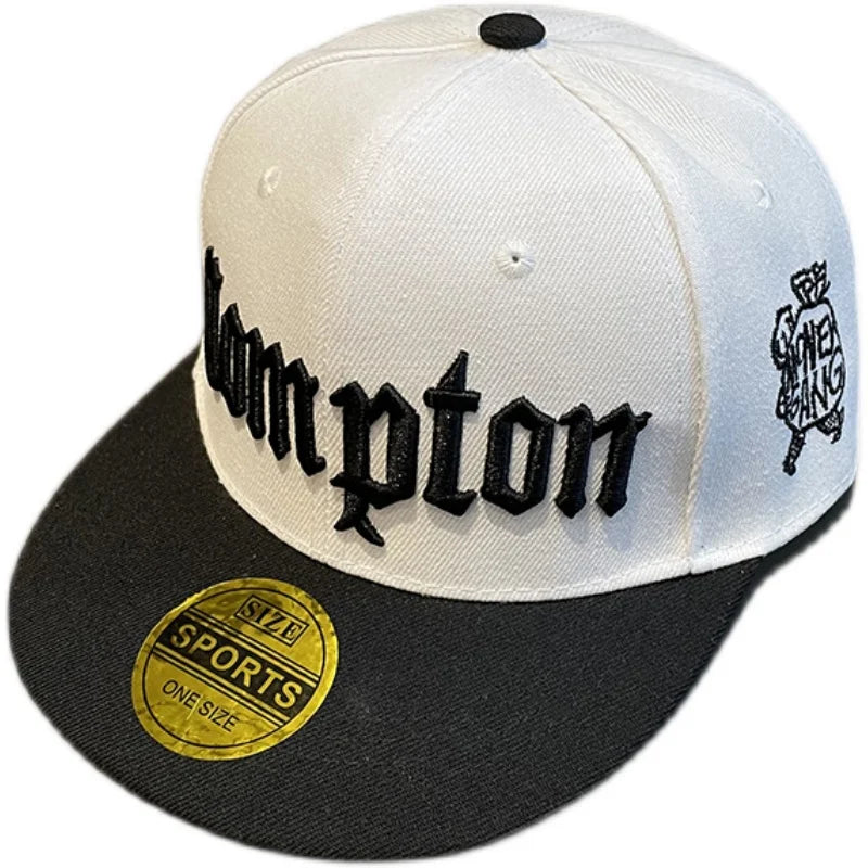 Camouflage Letter Wide Brim Hip Hop Snapback Cap