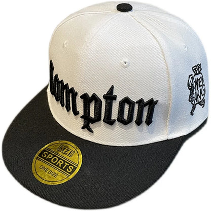 Camouflage Letter Wide Brim Hip Hop Snapback Cap