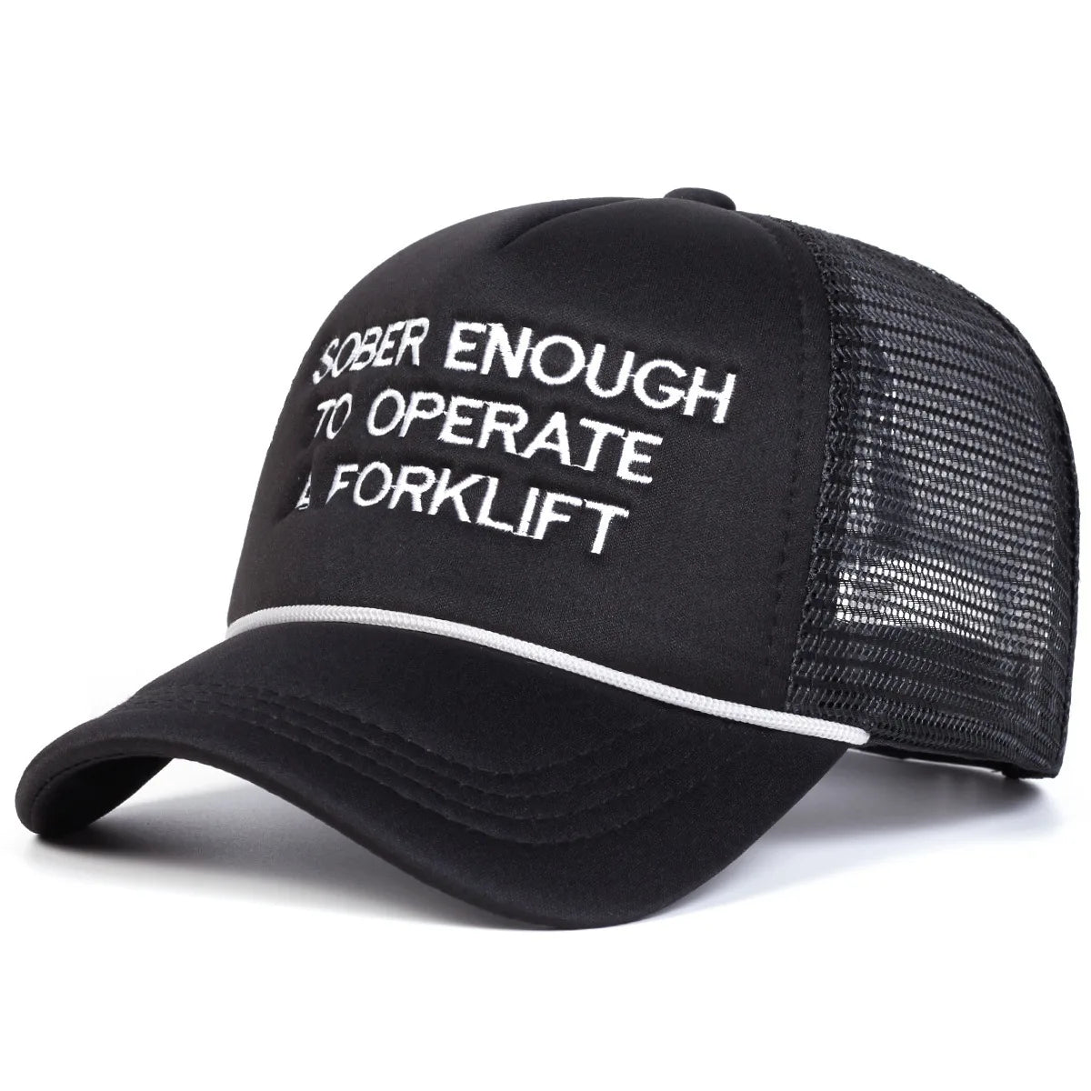 Retro Letter Embroidered Breathable Mesh Cap
