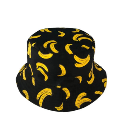 Banana Print Double Side Soft Cotton Bucket Hat
