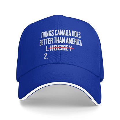 Funny Canada Hockey Comparison Casual Street Baseball Cap