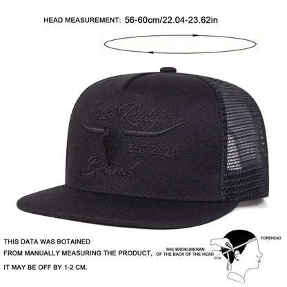 Bullhead Letter Embroidery Outdoor Snapback Cap