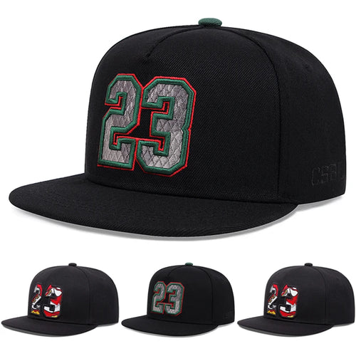 23 Embroidered Creative Flat Brim Street Baseball Hat