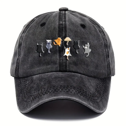 Cute Cat Print Casual Baseball Cap
