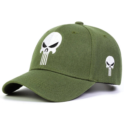 Unisex Skull Head Embroidery Casual Baseball Cap