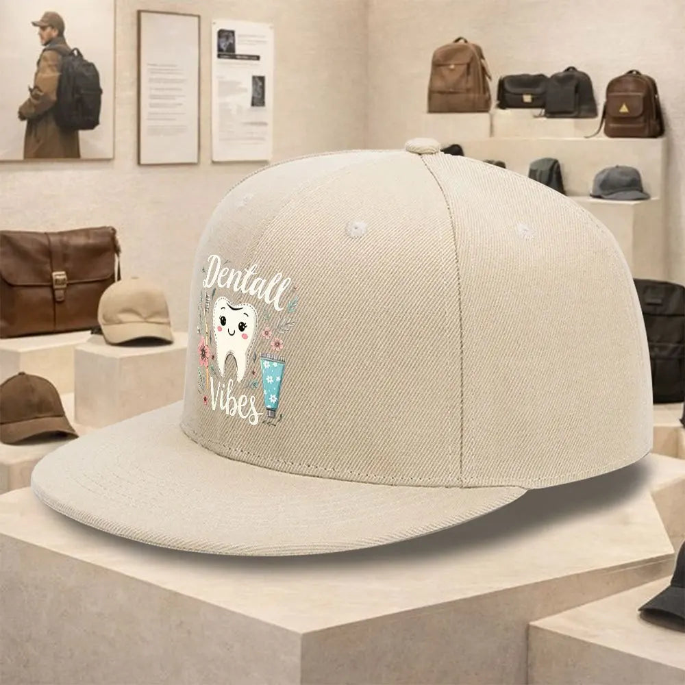 Dental Vibes Tooth Graphic Streetwear Snapback Cap