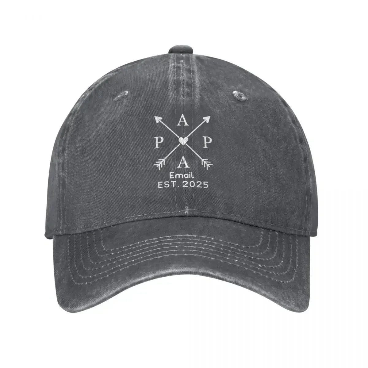 Dads Edition Personalized Name Year Distressed Baseball Cap