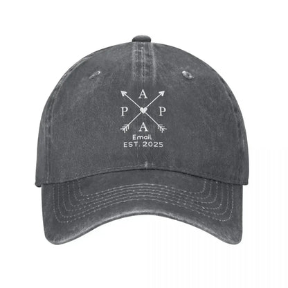 Dads Edition Personalized Name Year Distressed Baseball Cap