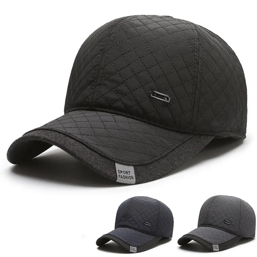 Winter Solid Color Quilted Embroidery Hat