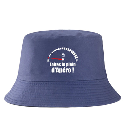 Funny French Apéro Cotton Summer Bucket Hat