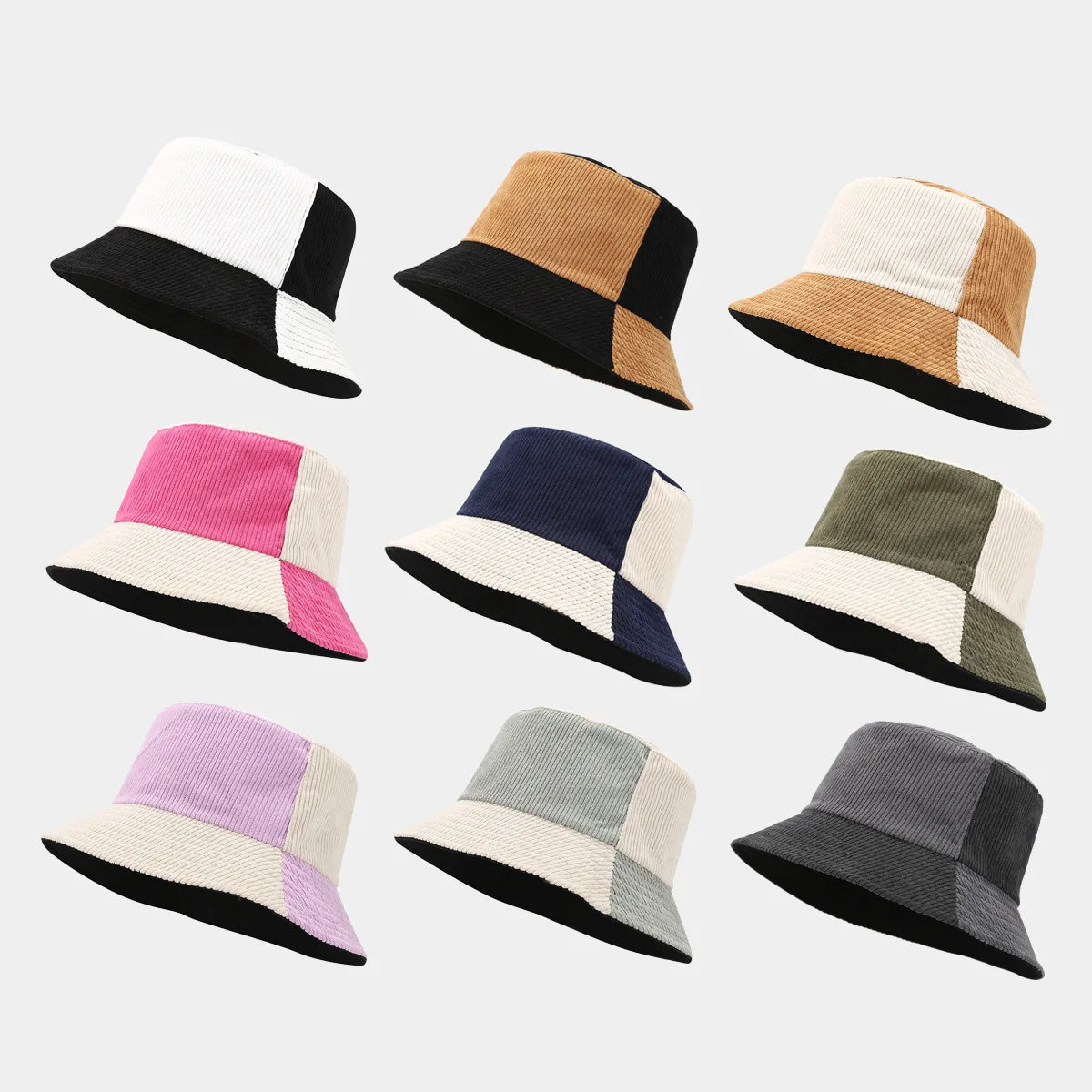 Two Tone Corduroy Bucket Hat