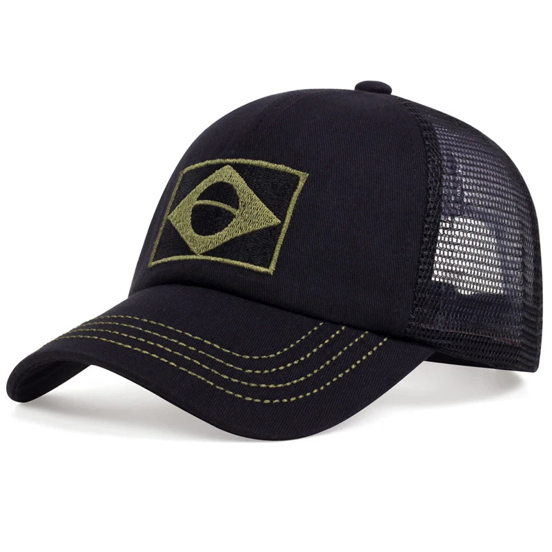 Brazil Flag Camouflage Hip Hop Snapback Cap