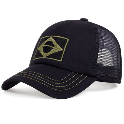 Brazil Flag Camouflage Hip Hop Snapback Cap