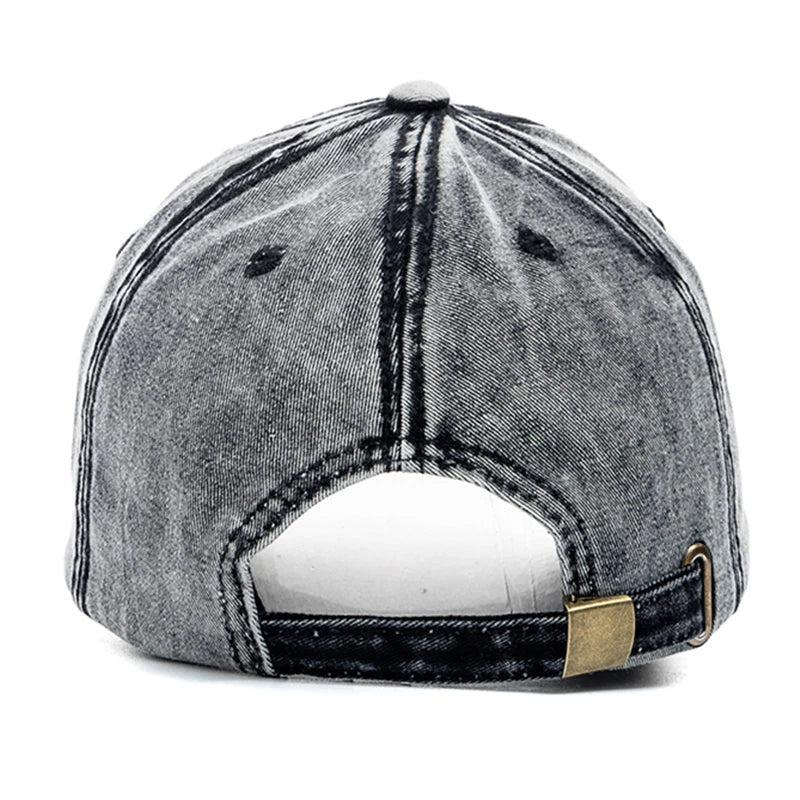 Washed Cotton High-Quality Denim Plain Unisex Baseball Cap