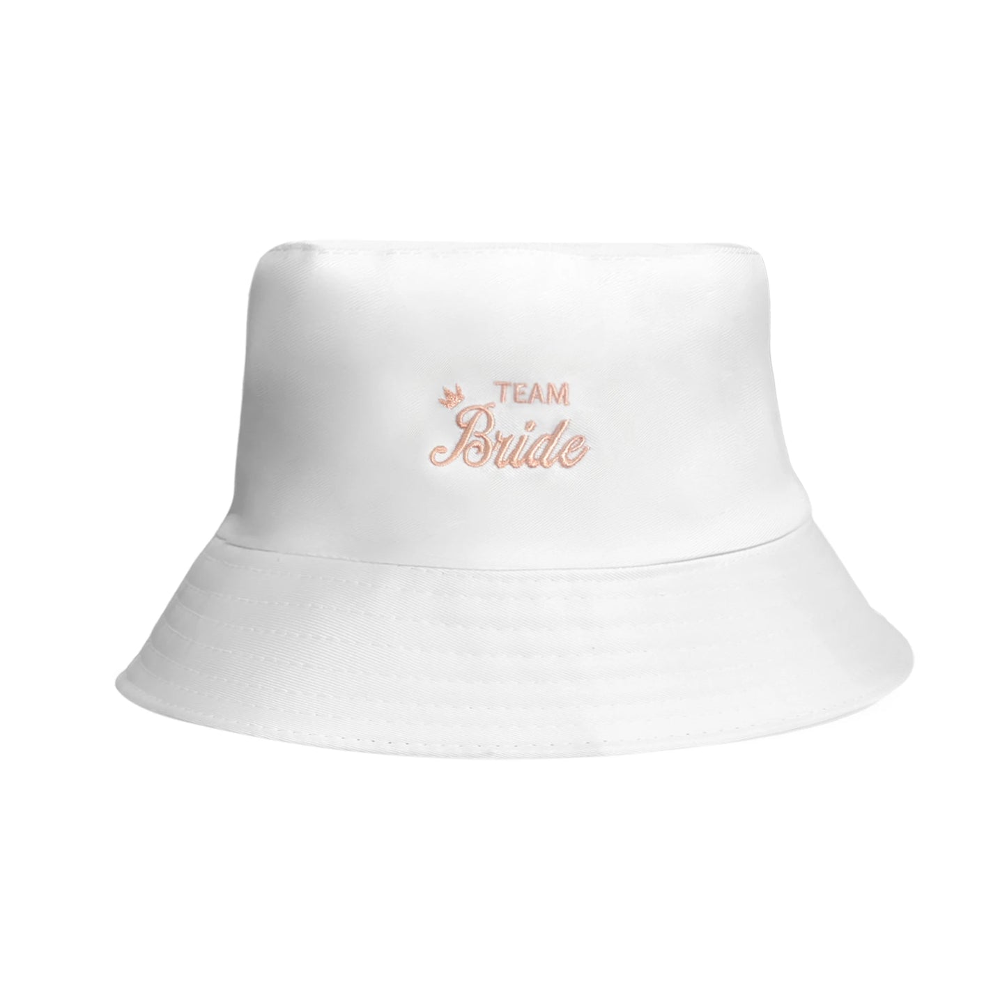 Groom Bride Team Embroidered Wedding Bucket Hat