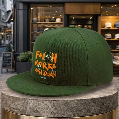Faith Works Wonders Cross Streetwear Snapback Cap