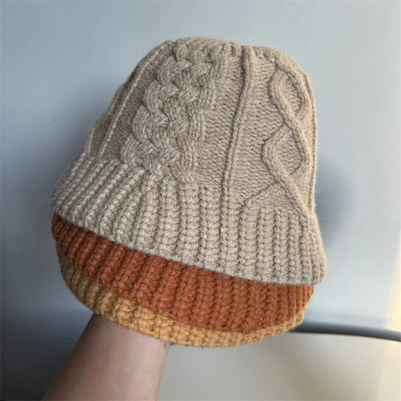 Women's Wool Blend Knitted Bucket Hat