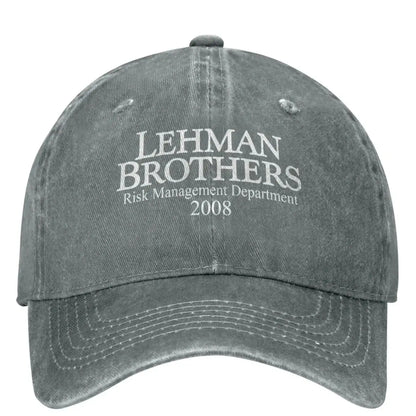 Lehman Brothers Embroidery Vintage Trucker Cap Unisex