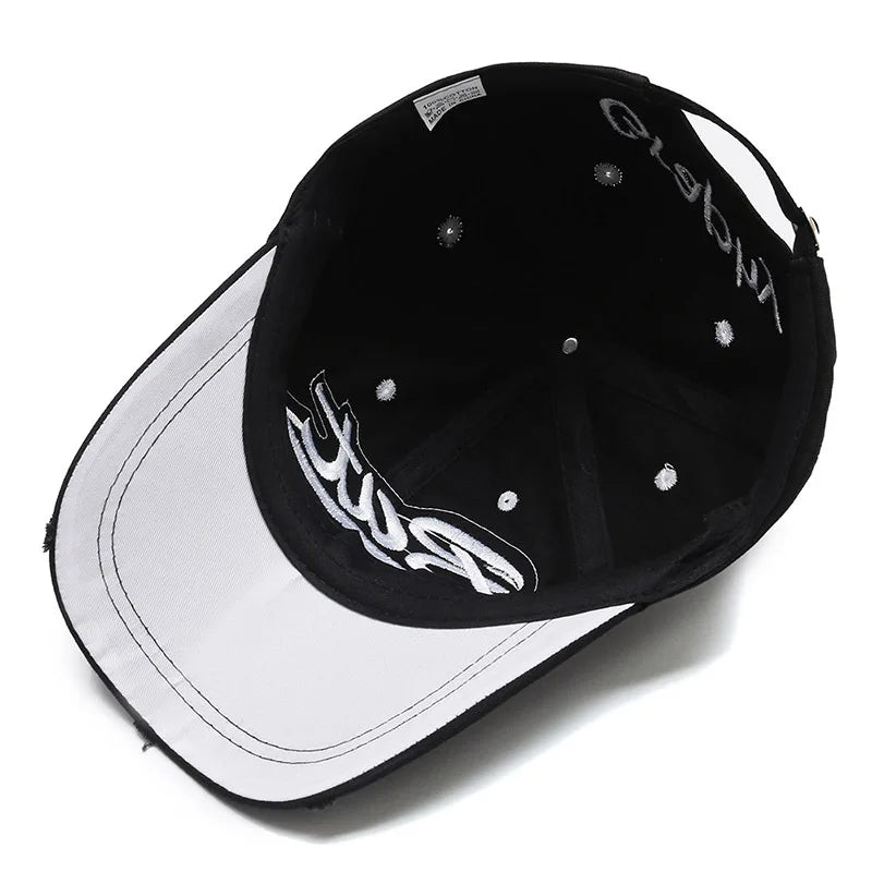 Korean Hip Hop Letter Embroidered Baseball Cap