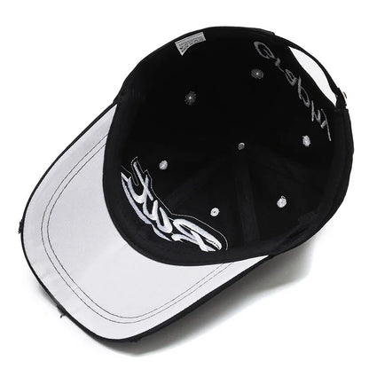 Korean Hip Hop Letter Embroidered Baseball Cap