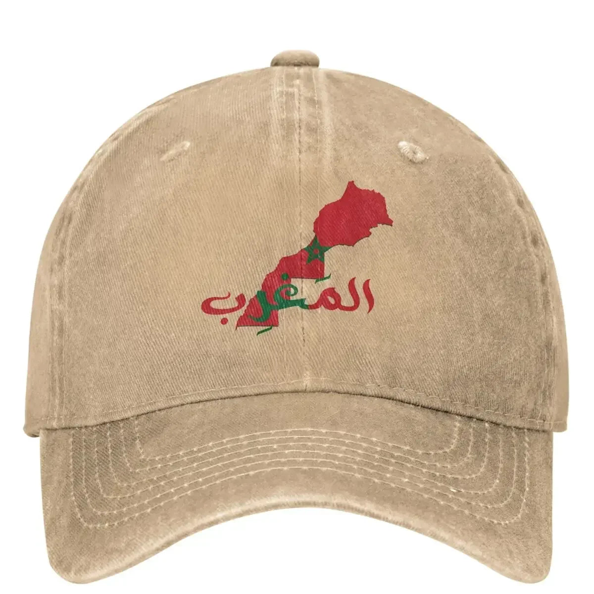 Morocco Map Flag Print Baseball Cap