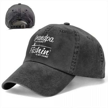 Vintage Fishing Distressed Baseball Cap