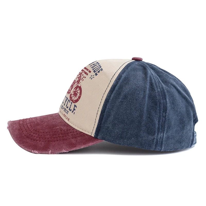 Motorcycle Print Hip Hop Snapback Cap