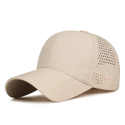 Lightweight Quick Dry Laser Punched Baseball Cap