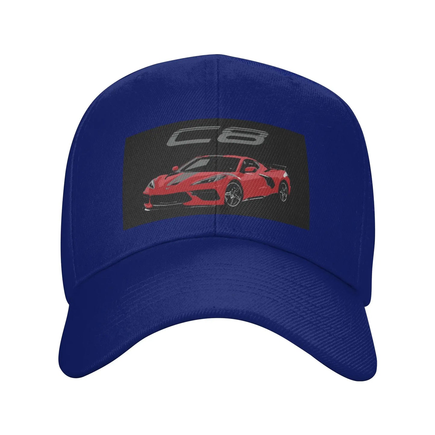 Red Chevy Corvette C8 Baseball Cap