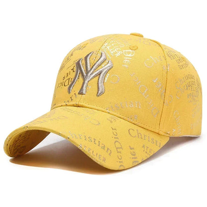 Full Print Letters Embroidery Fashion Baseball Cap