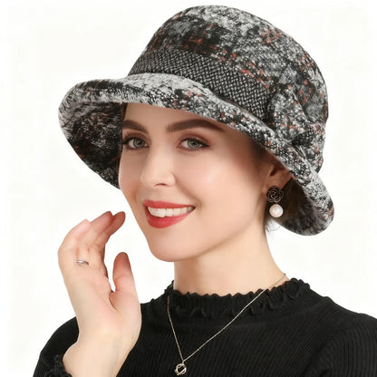 Bow Woolen Fisherman Hat Women Autumn Winter