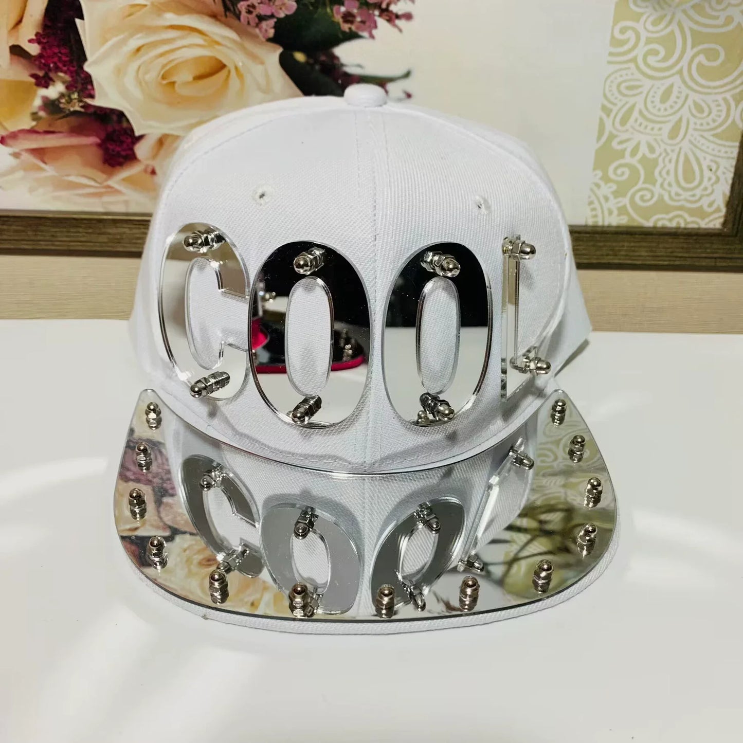 Mirror Letter Hip Hop Snapback Cap