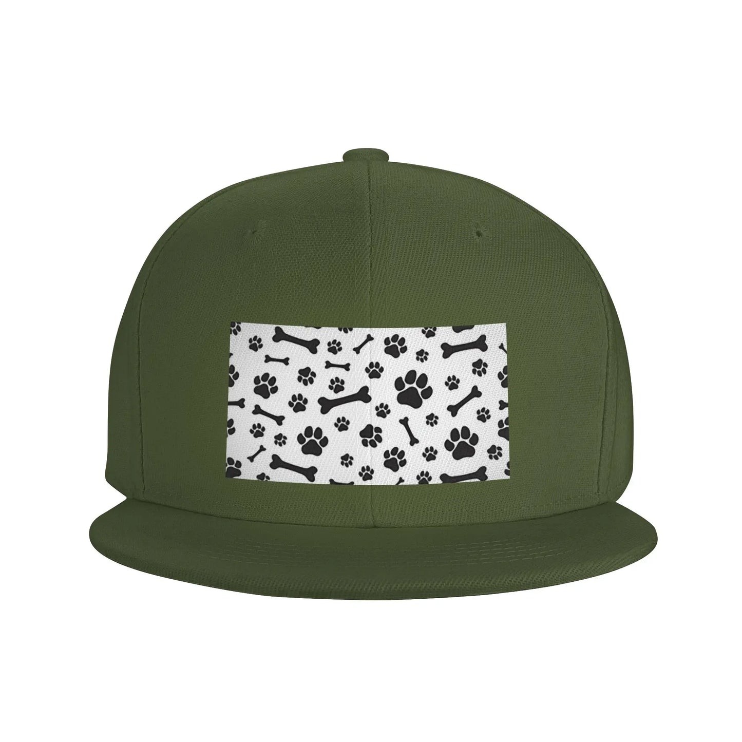 Colorful Dog Paw Print Snapback Cap