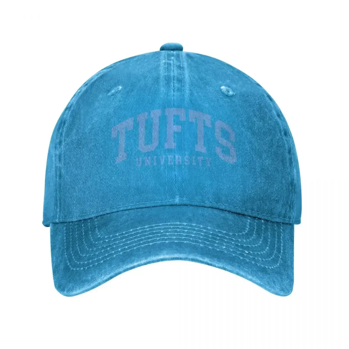 Tufts College Font Washed Denim Baseball Cap
