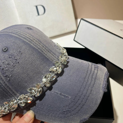 Rhinestone Korean Fashion Women’s Baseball Cap