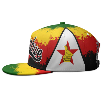 Zimbabwe Flag Custom Name Snapback Cap