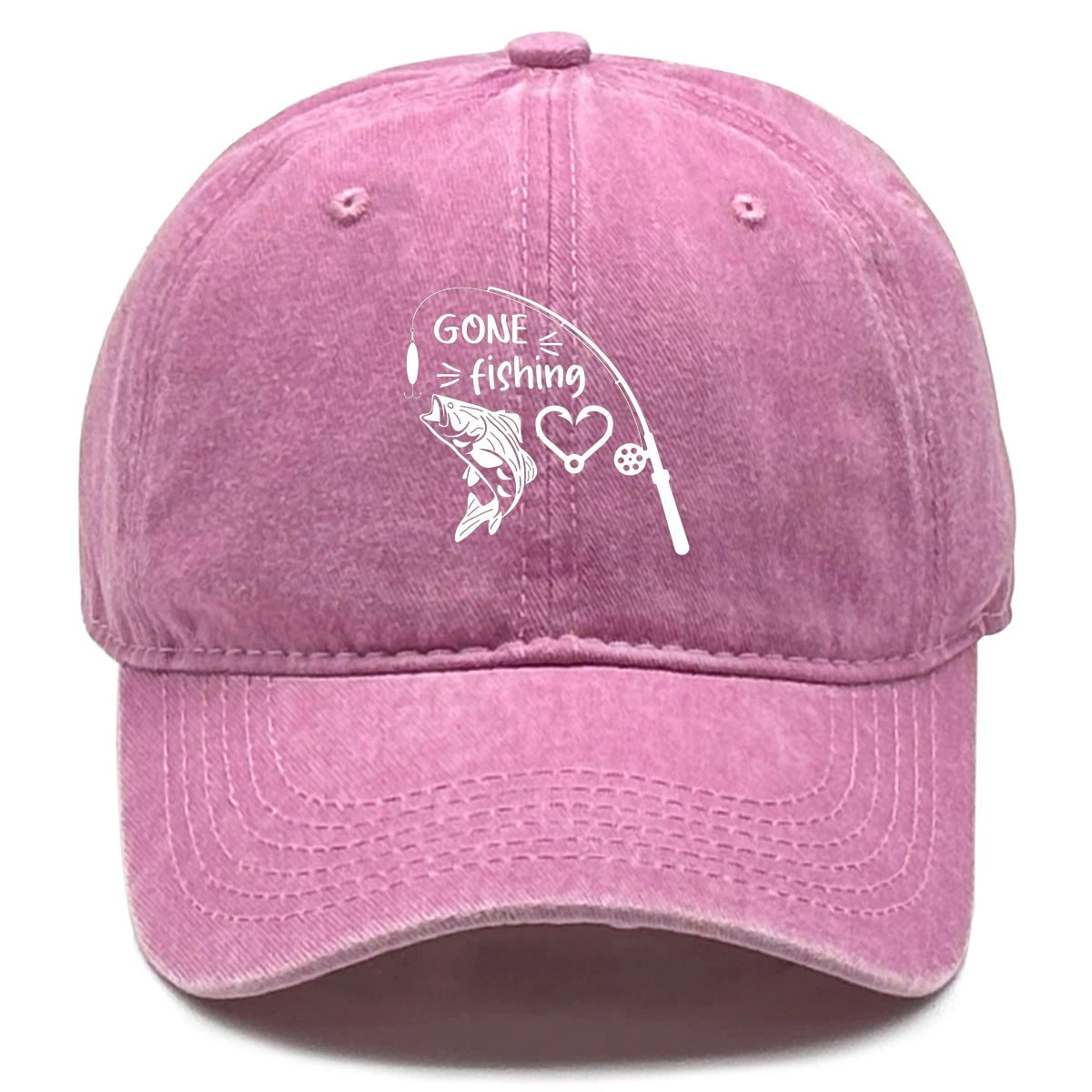 Fishing Skulls Washed Cotton Snapback Caps