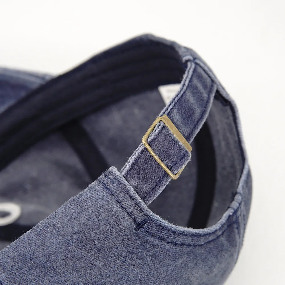 Print Minimalist Retro Washed Baseball Cap