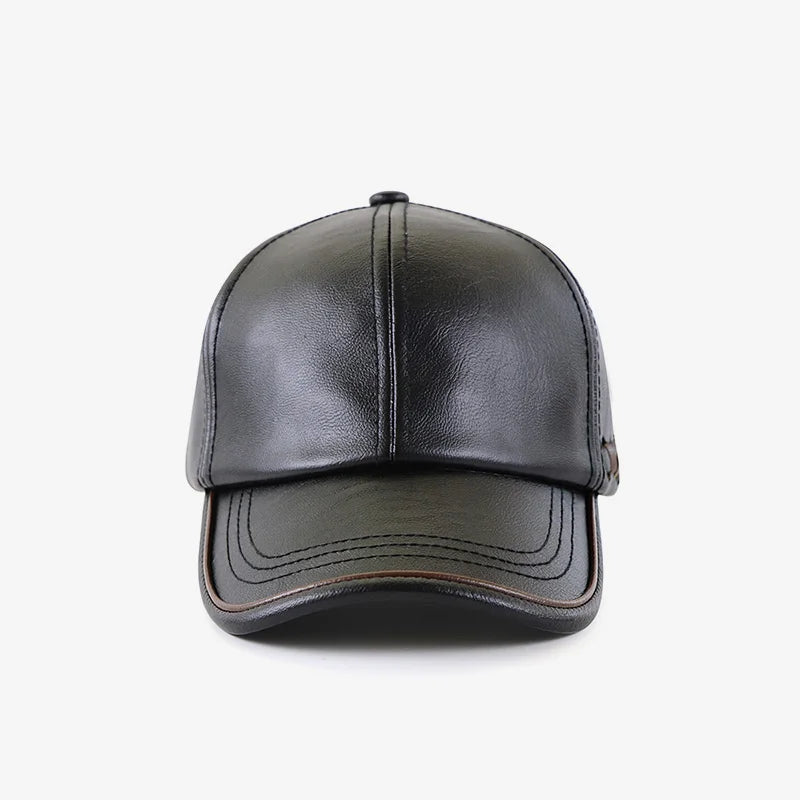 Men’s Genuine Cowhide Leather Baseball Cap