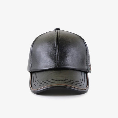 Men’s Genuine Cowhide Leather Baseball Cap