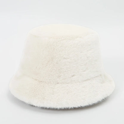 Women's Winter Fluffy Plush Bucket Hat